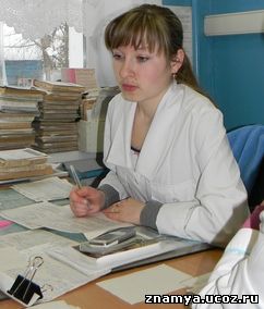 Медицинская сестра О.Г. Вырыпаева.